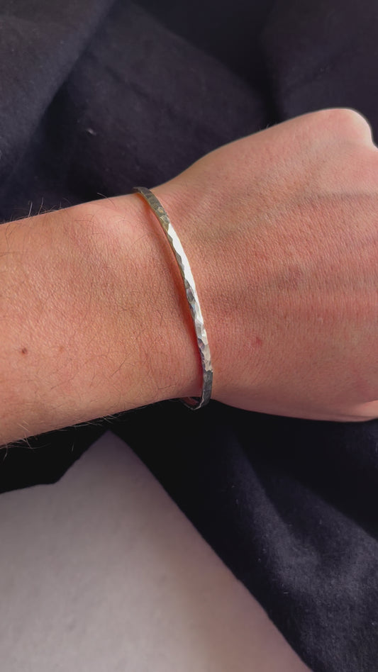 Silber-Armreif 2mm - mattiert